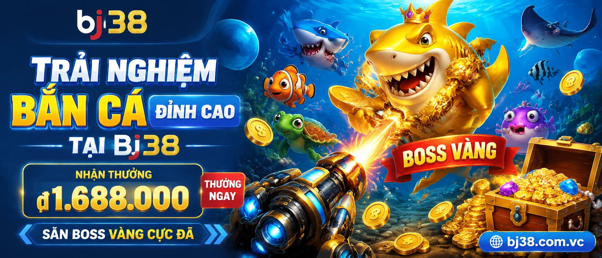 Bắn Cá Rồng Biển - game bắn cá 3D với hiệu ứng mạnh