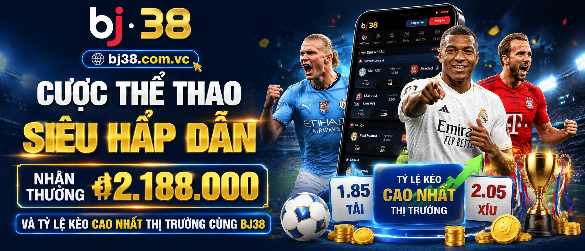 Cầu thủ bóng đá nổi bật trên BJ38